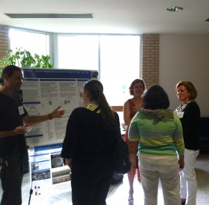 Jason Aloisio, Karen Tingley, and Dr, Amy Tuininga present a poster on Project TRUE. Photo by Hailey Chenevert.